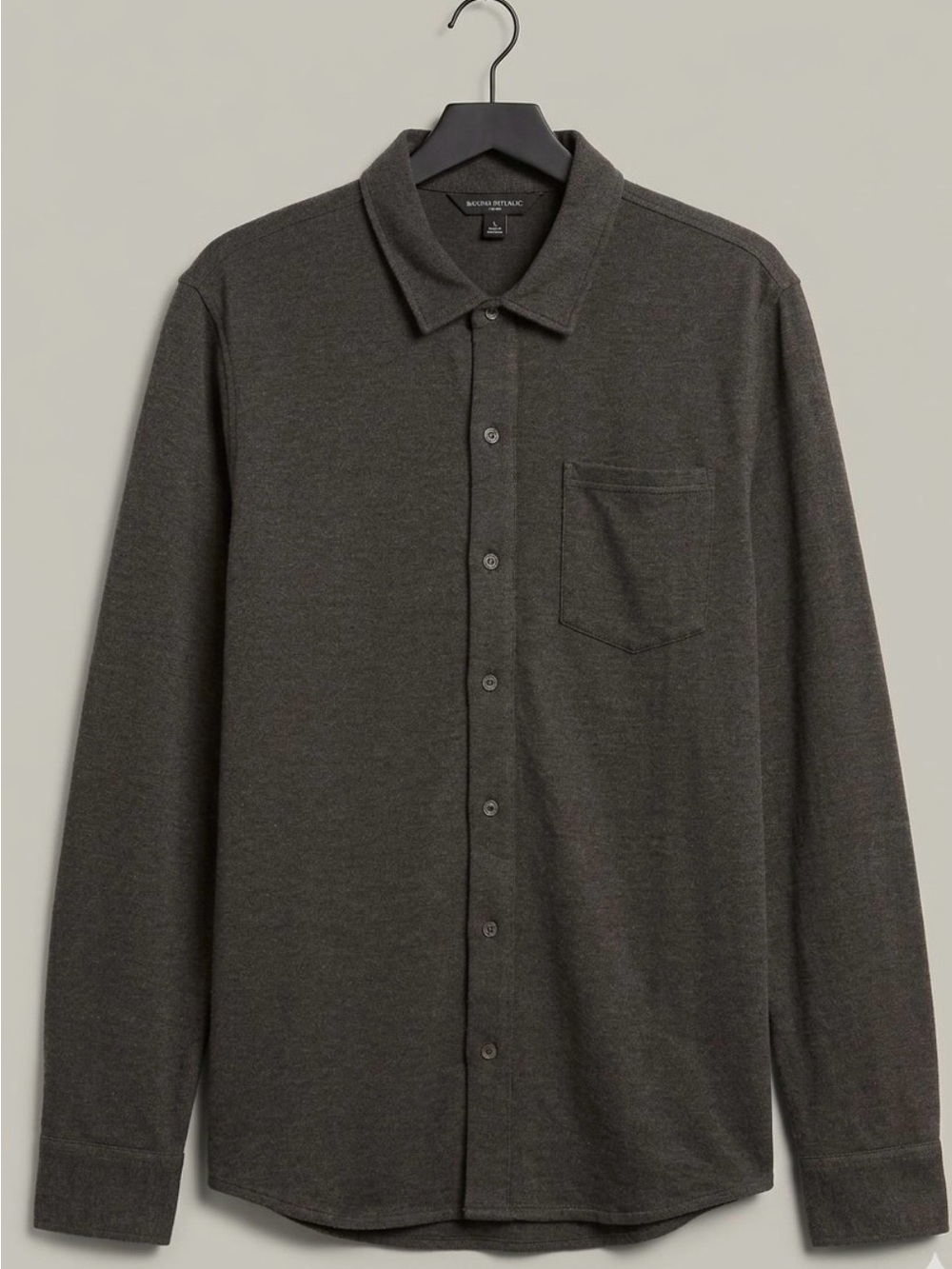 NWT Men’s Banana Republic Cotton Blend Brown Long-Sleeve Button-Down Shirt